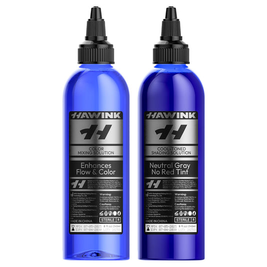 Hawink Tattoo Ink Shading Solution and Color Mixing Solution 8OZ Set
