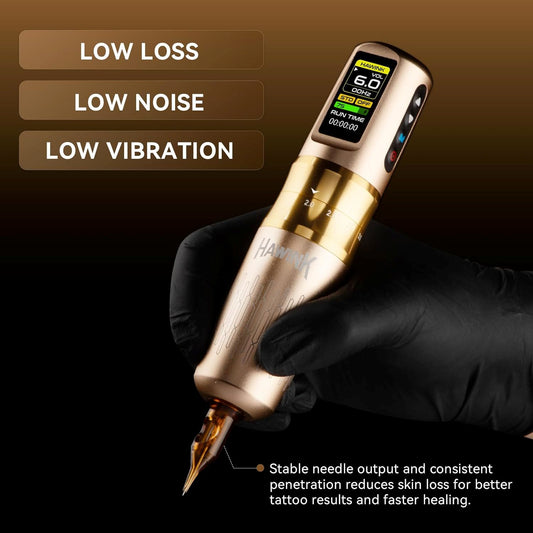 Hawink Wireless Tattoo Machine 3.3MM-4.5MM Adjustable Strokes E300