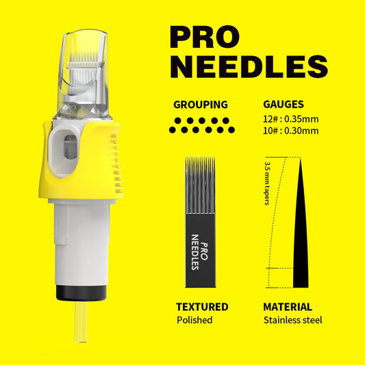 Quelle Tattoo Finger Ledge Cartridges Needles Magnum M1 0.30mm 0.35mm