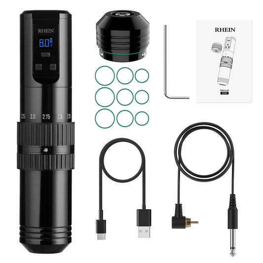 Rhein Adjustable Stroke Wireless Tattoo Machine Pen