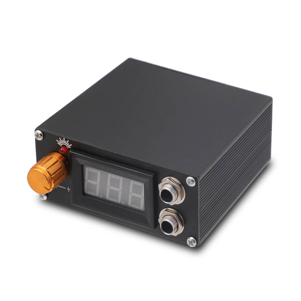 Aluminum Digital LCD Display Black Color P106-1 Tattoo Power Supply+Foot Pedal+Clip - Hawink
