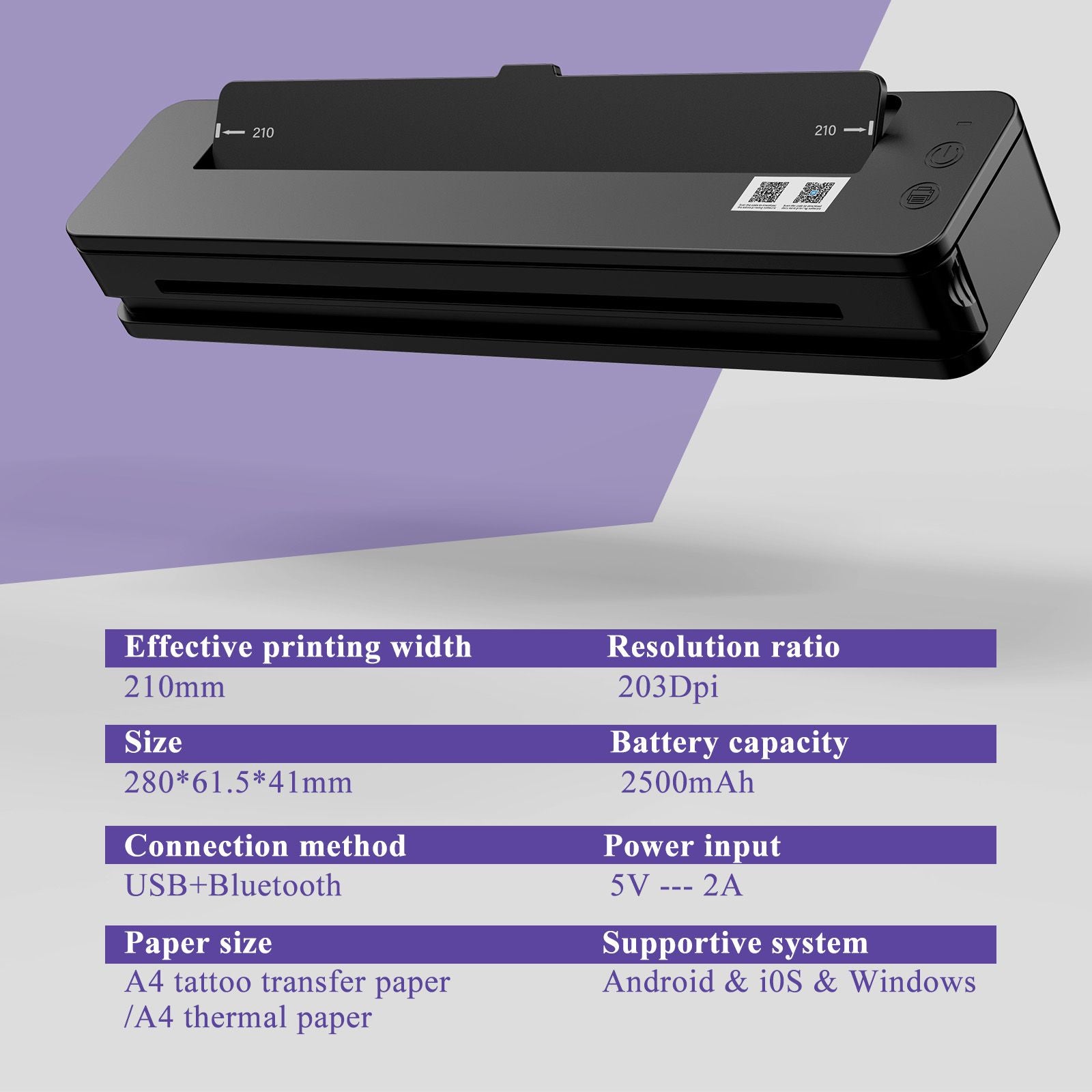 Hawink Bluetooth Tattoo Stencil Printer with Transfer Cream Thermal Paper