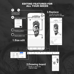 Hawink Bluetooth Tattoo Stencil Printer with Transfer Cream Thermal Paper
