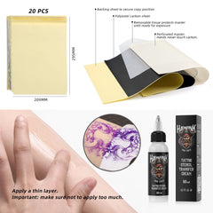 Hawink Bluetooth Tattoo Stencil Printer with Transfer Cream Thermal Paper