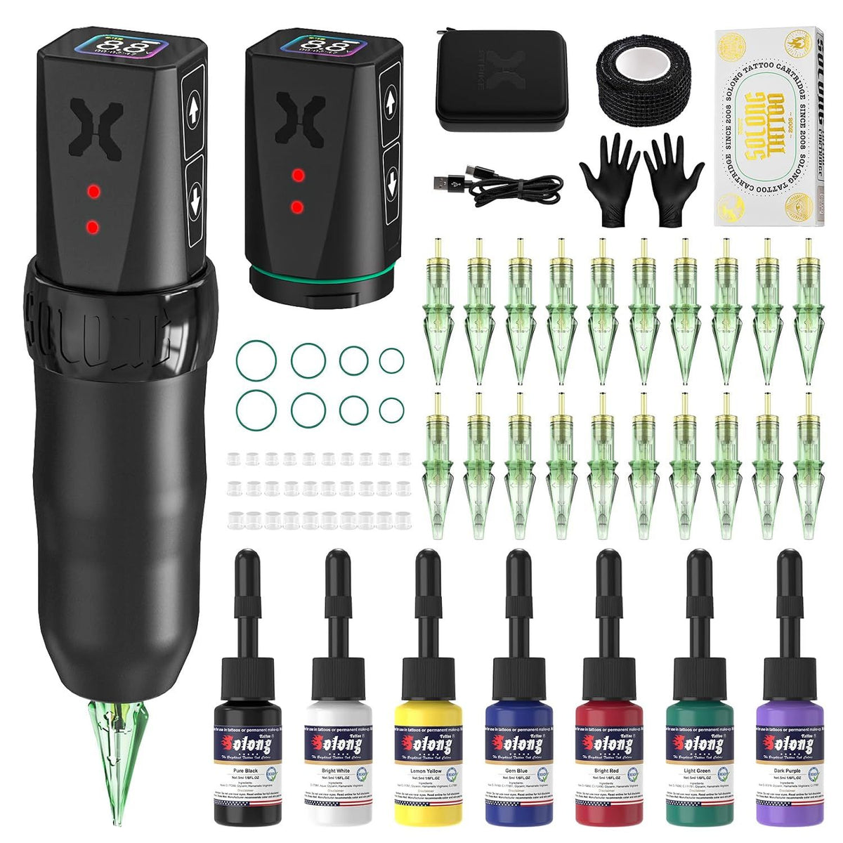 Solong X-STRIKE Wireless Direct Drive Tattoo Pen Kit