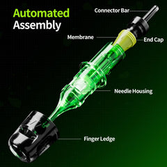 HAWINK professional wireless tattoo pen kit with dual batteries, ink, and RGB cartridges