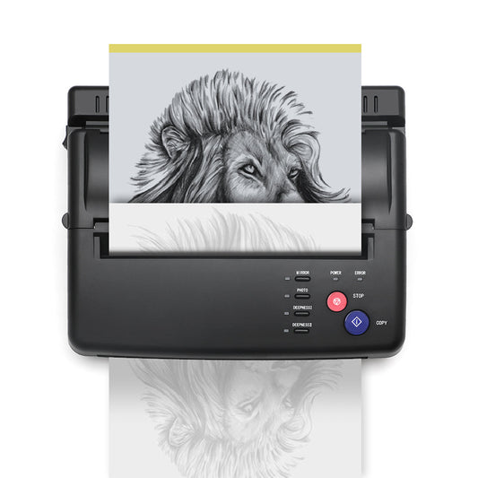 Tattoo Stencil Transfer Machine Black Thermal Copier Maker For Transfer Papers 20 Pcs Transfer Paper - Hawink