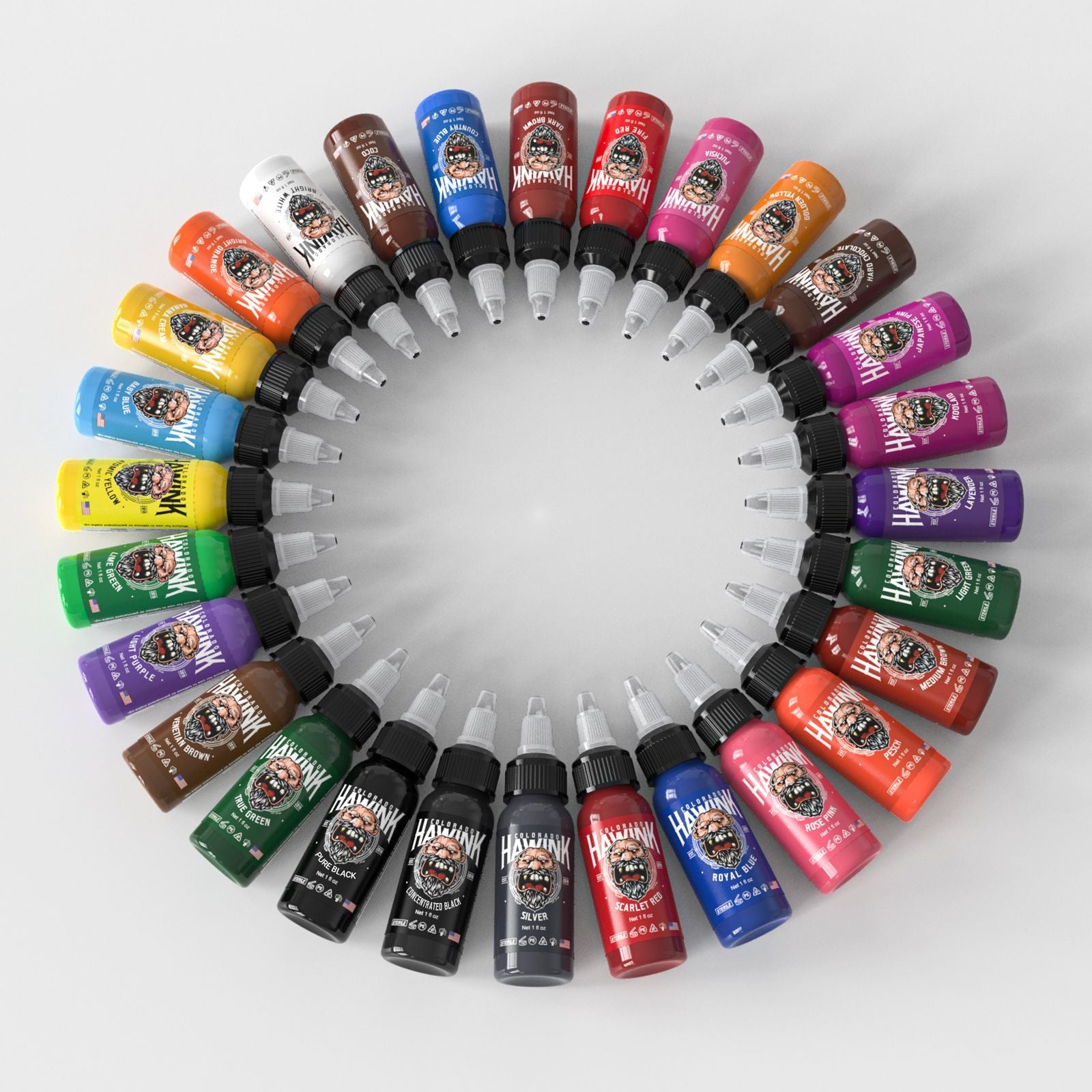 HAWINK 28 Colors Tattoo Ink Set Pigment Kit  1 oz (30ml)