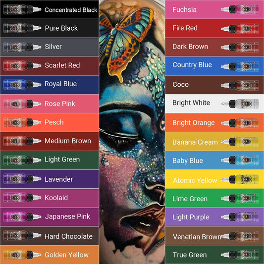 HAWINK 28 Colors Tattoo Ink Set Pigment Kit  1 oz (30ml)
